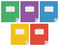 Школьная Тетрадь 12 листов ArtSpace "Однотонная" крупная клетка (Арт. - Т12кк_17911) Ассорти