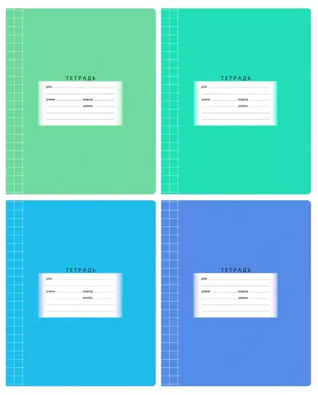 Daftar 12 varaq BG "Maktab" katta qafas (Art. - T5sk12_7334) Assortiment