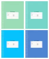 Тетрадь 12 листов BG "Школьная" частая косая линия (Арт. - Т5ск12_7332) Ассорти