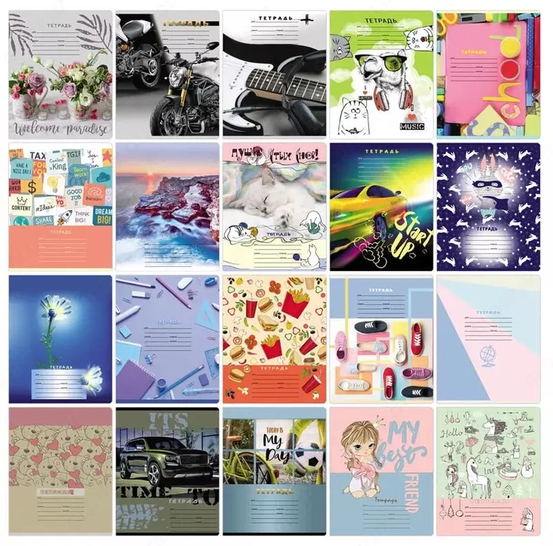 Школьная Тетрадь 18 листов BG "Super Mix-20" клетка (Арт. - Т5ск18_8539) Ассорти