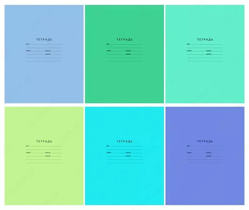 Maktab daftarchasi 18 varaq BG "A'lo" yacheyka (Art. - T5sk18_7318) Turli xil