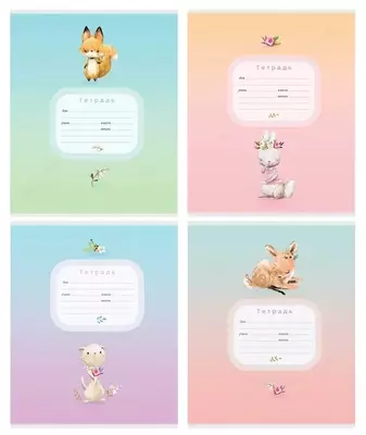 Maktab daftarchasi 18 varaq BG "Puffies" liniyasi (Art. - T5sk18_8163) Assortiment