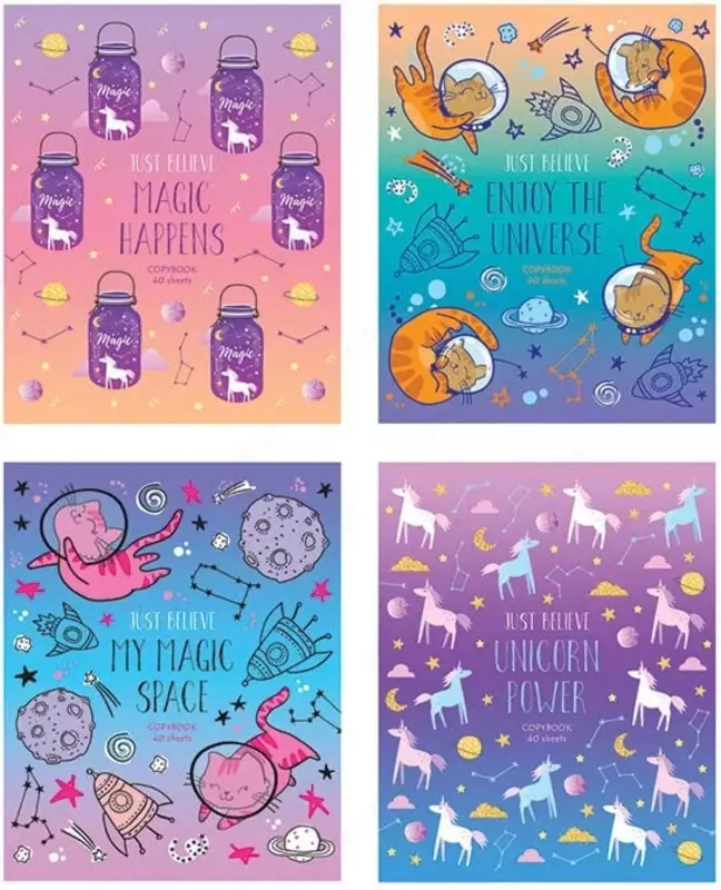 Школьная Тетрадь 40 листов BG "My magic spaсe" линия (Арт. - Т5ск40_бл_9669) Ассорти