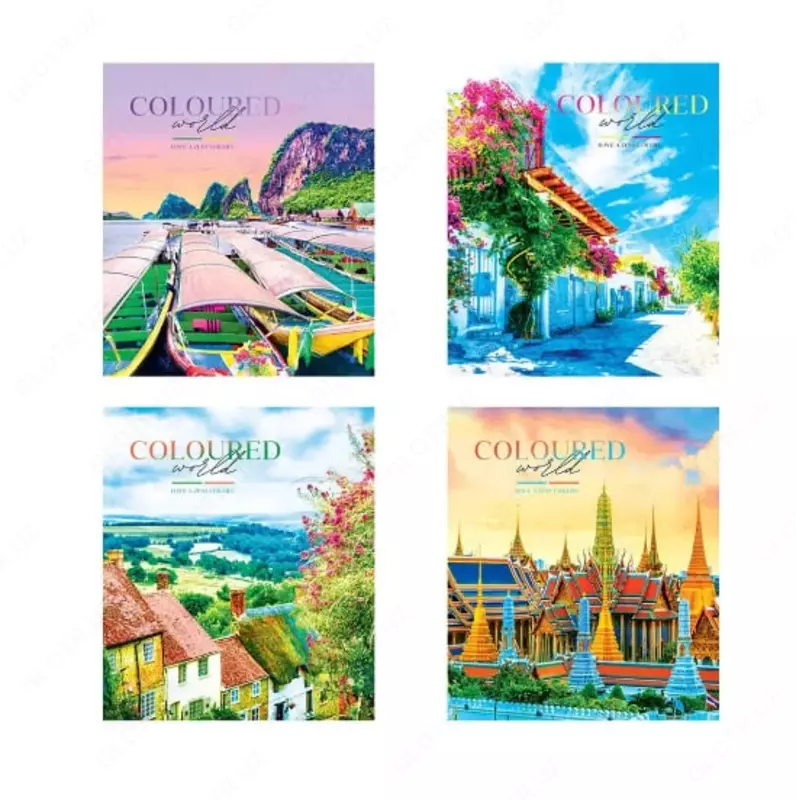 Школьная Тетрадь 48 листов ArtSpace "Путешествия" клетка (Арт. - Т48к_29710) Ассорти