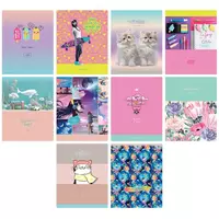 Школьная Тетрадь 48 листов BG "Mix-10. Девочки" клетка (Арт. - Т5ск48_8498) Ассорти