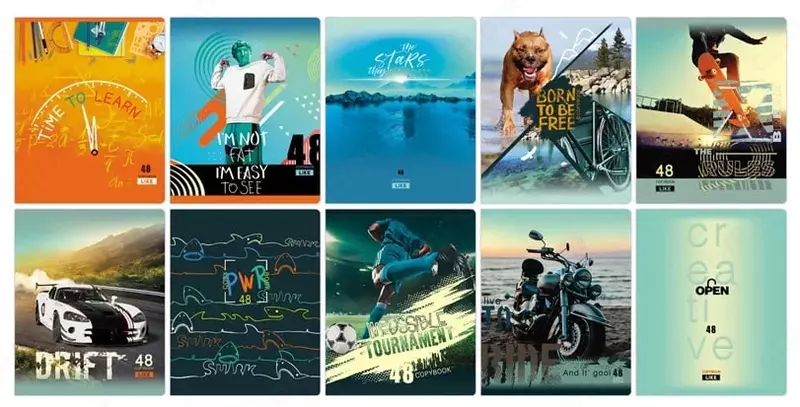 Daftar 48 varaq BG "Mix-10. O'g'il bolalar" qafas (Art. - Т5ск48_10401) Assortiment