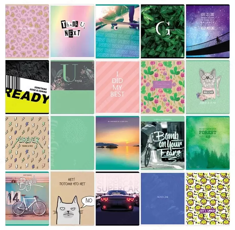 Школьная Тетрадь 48 листов BG "Super Mix-20" клетка (Арт. - Т5ск48_8500) Ассорти