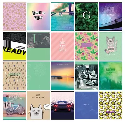 Школьная Тетрадь 48 листов BG "Super Mix-20" клетка (Арт. - Т5ск48_8500) Ассорти