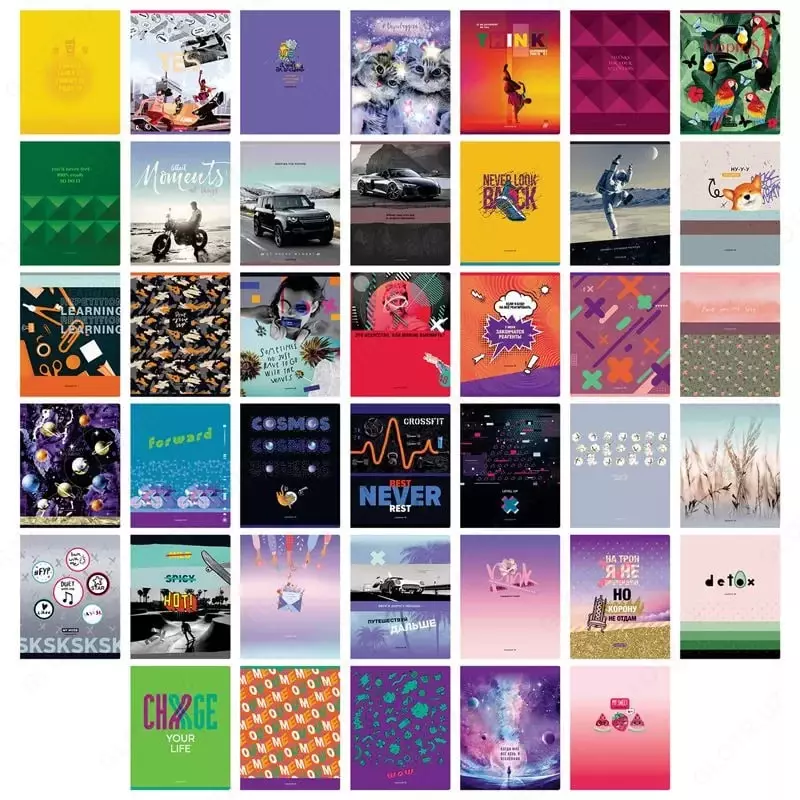 Maktab daftarchasi 48 varaqli BG "Super-Super Mix-40" yacheyka (Art. - T5sk48_10407) Assortiment