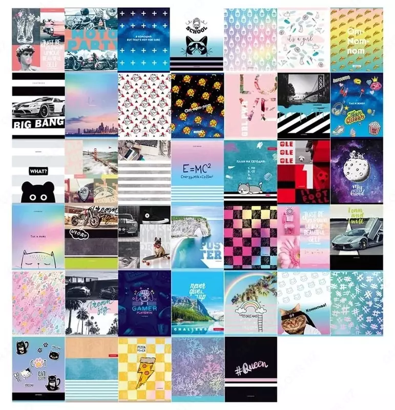 Школьная Тетрадь 48 листов BG "Super-Super Mix-40" клетка (Арт. - Т5ск48_8494) Ассорти