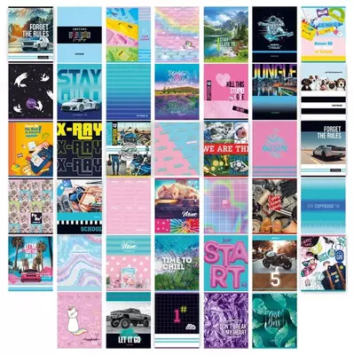 Школьная Тетрадь 48 листов BG "Super-Super Mix-40" клетка (Арт. - Т5ск48_8493) Ассорти