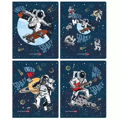 Maktab daftarchasi 48 varaqli BG "Kosmonavt" katakchasi (Art. - T5sk48_10395) Assortiment