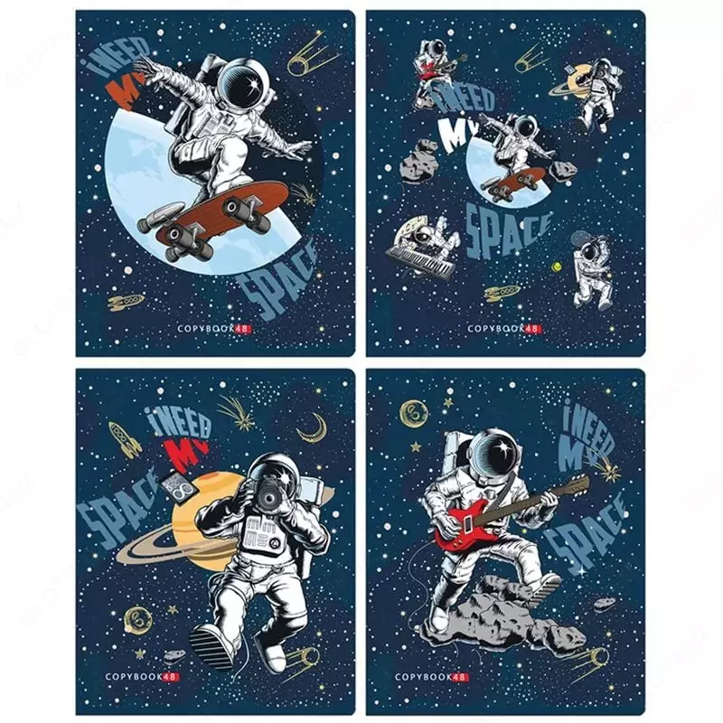 Maktab daftarchasi 48 varaqli BG "Kosmonavt" katakchasi (Art. - T5sk48_10395) Assortiment