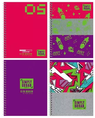 Тетрадь 48 листов BG "Simply urban" клетка (Арт. - Т5гр48_11052) Ассорти