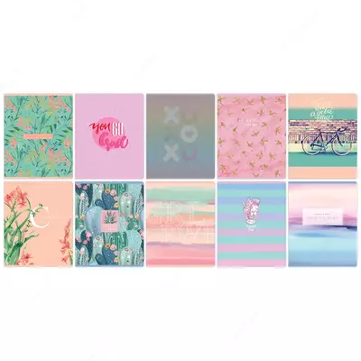 Maktab daftarchasi 48 varaq BG "Mix-10. Qizlar" qatori (Art. - T5sk48_8570) Assortiment