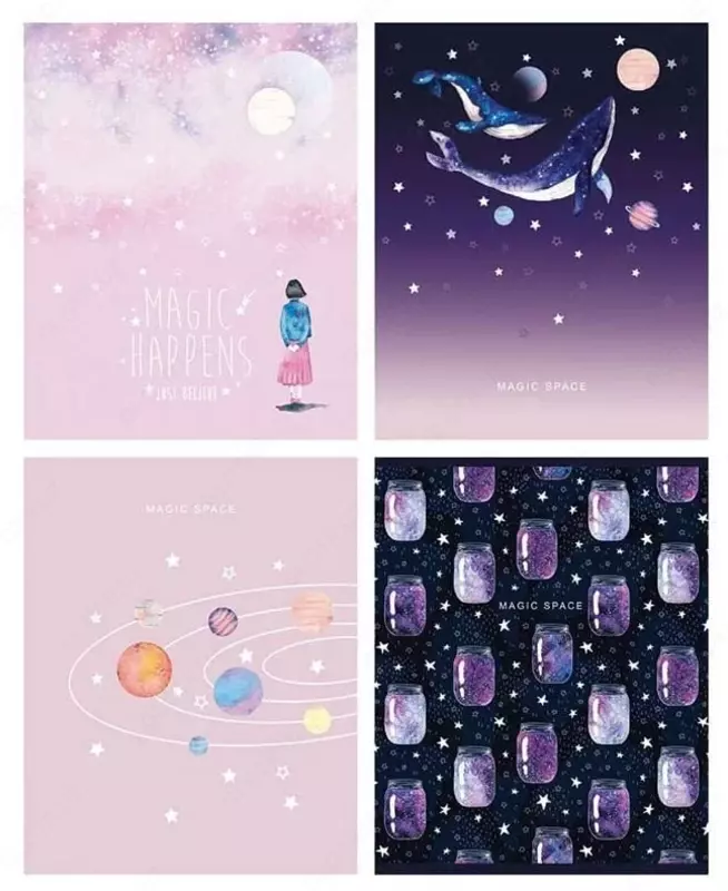 Noutbuk 60 varaq BG "Sehrli makon" katakchasi (Art. - T5sk60_bl_9839) Payetlar