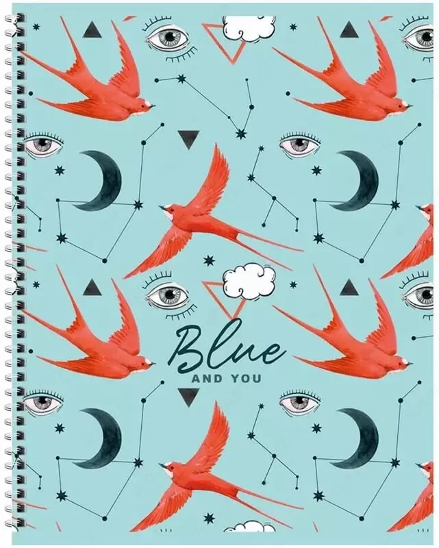 Noutbuk 60 varaq BG "Moviy va sen" katakchasi (Art. - T5gr60_vl_9616) Turli xil