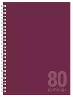 Тетрадь 80 листов BG "Monotone" клетка (Арт. - Т4гр80_8340) Бордовая