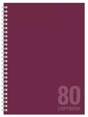 Тетрадь 80 листов BG "Monotone" клетка (Арт. - Т4гр80_8340) Бордовая