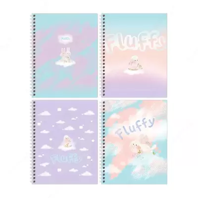 Noutbuk 80 varaq BG "Fluffy" yacheyka (Art. - T5gr80_lm_11184) Assortiment