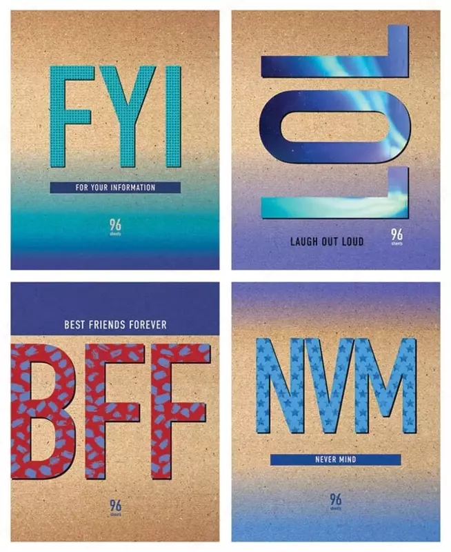 Школьная Тетрадь 96 листов BG "NVM" клетка (Арт. - Т5ск96_8933) Ассорти