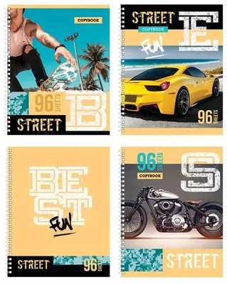 Daftar 96 varaq BG "Street fun" liniyasi (Art. - T5gr96_vl_9621) Assortiment