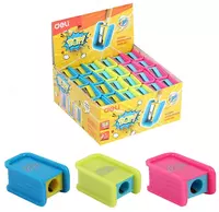 Пластиковая точилка для карандашей Deli "POP!" ручная (Арт. - 00100-ER) Ассорти