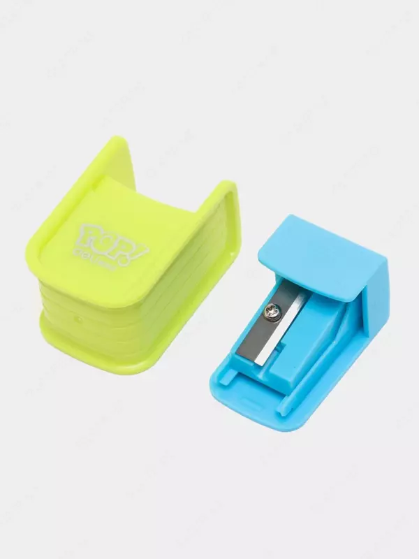 Plastik qalam o'tkirlagich Deli "POP!" konteynerli qo'llanma (Art.-00200-ER) Assortiment