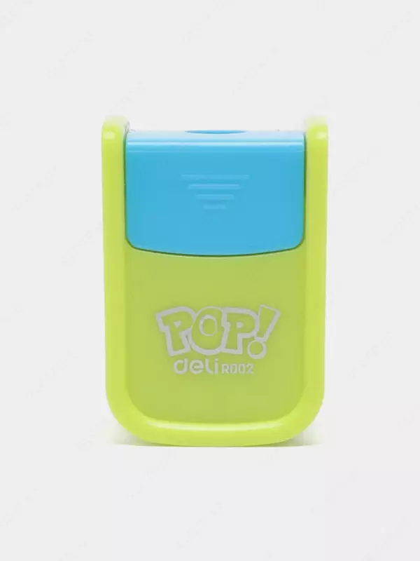 Plastik qalam o'tkirlagich Deli "POP!" konteynerli qo'llanma (Art.-00200-ER) Assortiment