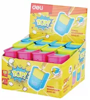 4 300 сум Пластиковая точилка для карандашей Deli "POP!" ручная с контейнером (Арт. - 00200-ER) Ассорти