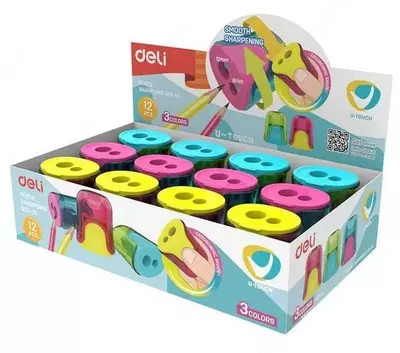 Deli "U-touch" plastik qalam o'tkirlagichi konteynerli qo'llanma (Art.-01100-ER) Turli xil