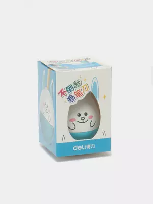 Пластиковая точилка для карандашей Deli "Неваляшка" ручная с контейнером (Арт. - 0521) Ассорти