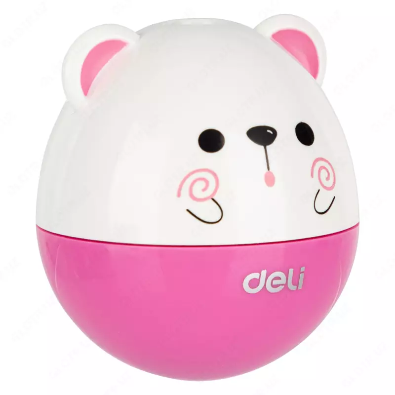 Пластиковая точилка для карандашей Deli "Неваляшка" ручная с контейнером (Арт. - 0522) Ассорти