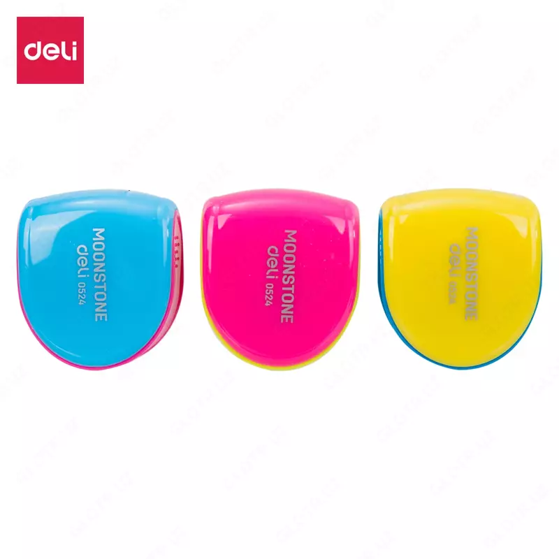 Deli "Moonstone" plastik qalam o'tkirlagichi konteynerli qo'llanma (kod - 0524) Turli xil