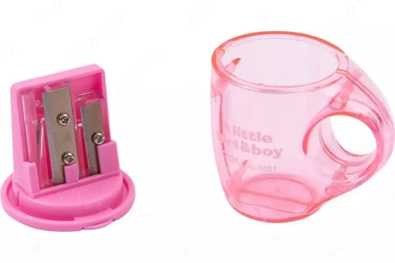 Plastik qalam o'tkirlashtirgich "Deli Cup" konteynerli qo'llanma (m.-0551) Turli xil