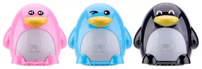 Plastik qalam o'tkir "Deli Penguin" qo'llanmasi konteynerli (kod - 0563) Turli xil