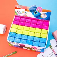 2 900 сум Пластиковая точилка для карандашей Deli "Cubic" ручная с контейнером (Арт. - 0574) Ассорти