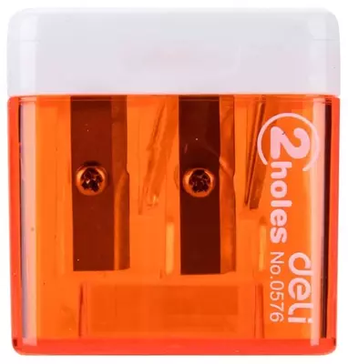 "Deli Cubic" plastik qalam o'tkirlagichi konteynerli qo'llanma (kod - 0576) Turli xil