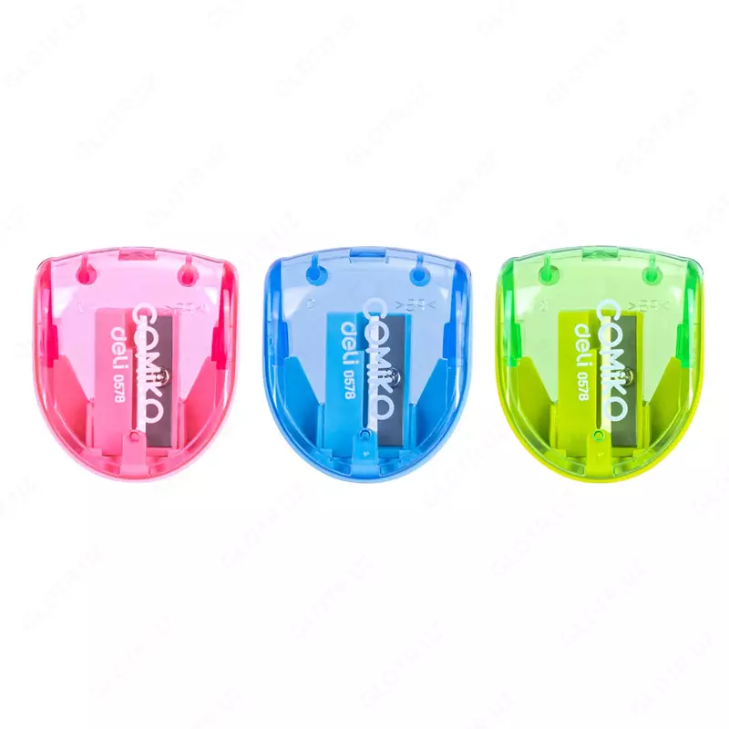 Deli "Comiko" plastik qalam o'tkirlagichi konteynerli qo'llanma (kod - 0578) Turli xil