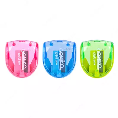 Deli "Comiko" plastik qalam o'tkirlagichi konteynerli qo'llanma (kod - 0578) Turli xil - 4 900 so'm / dona