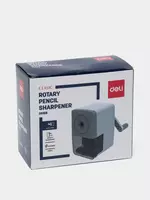 Механическая точилка для карандашей "Deli Clasic" настольная (Арт. - 0616B) Серая Только в розницу