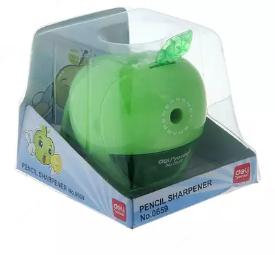 Механическая точилка для карандашей Deli "Яблоко" настольная (Арт. - 0659) Ассорти