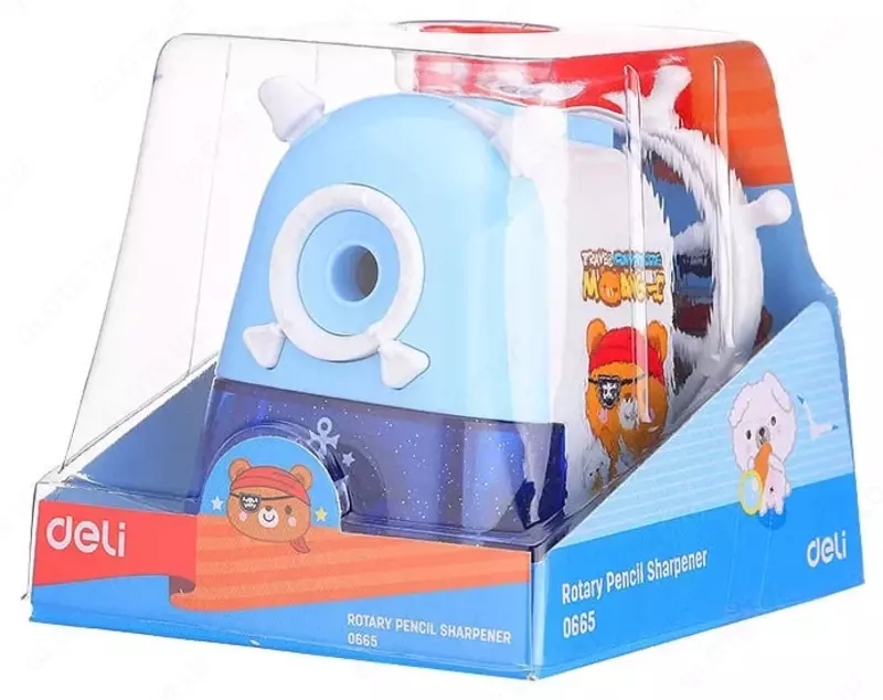 Механическая точилка для карандашей Deli "Штурвал" настольная (Арт. - 0665) Ассорти