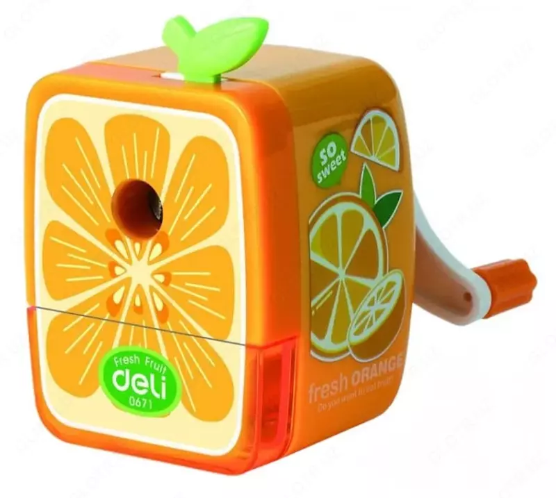 Механическая точилка для карандашей Deli "Фрукты" настольная (Арт. - 0671) Ассорти