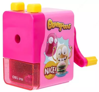 Механическая точилка для карандашей "Deli Bumpees" настольная (Арт. - 0739) Ассорти