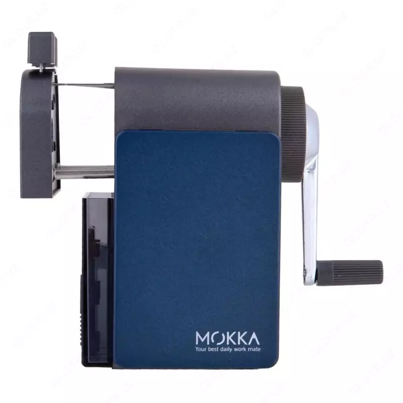 Механическая точилка для карандашей Deli "Mokka" настольная (Арт. - 10230ER) Синяя/серая
