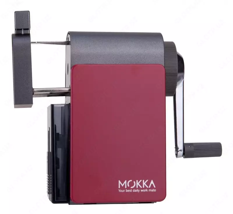 Механическая точилка для карандашей Deli "Mokka" настольная (Арт. - 10240ER) Красная/серая