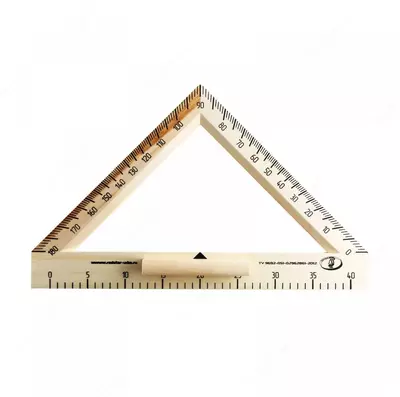 Деревянный транспортир Можга "Классный" 40 см. (Арт. - С176) Коричневый
