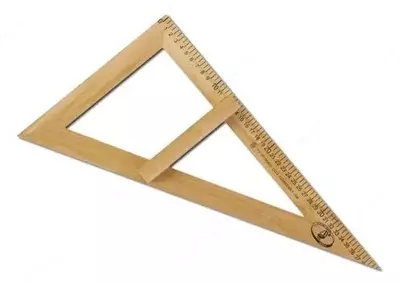 Деревянный треугольник для классной доски 40 см "Можга" 30 гр. (Арт. - С364)