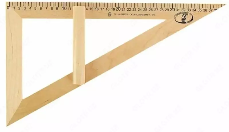 Деревянный треугольник для классной доски 40 см "Можга" 30 гр. (Арт. - С364)